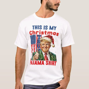 This Is My Christmas Pajama Shirt Santa Trump