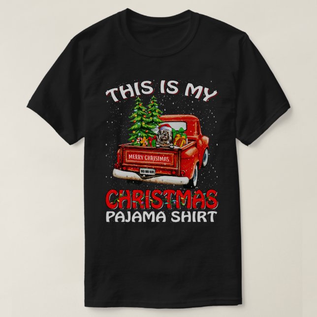 This Is My Christmas Pajama Shirt Sheepdog Truck T (Design Front)