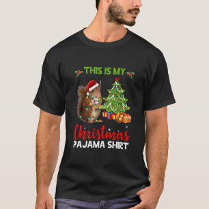 This Is My Christmas Pajama Shirt Squirrel Santa
