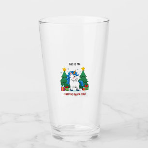 This is My Christmas Pajama Shirt Unicorn Xmas PJs Glass