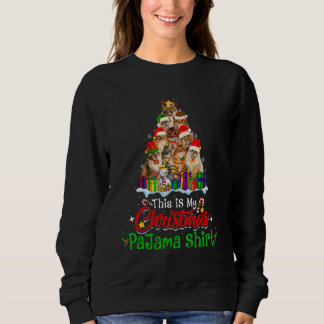 This Is My Christmas Pajama  Siberian Cat Xmas Tre Sweatshirt