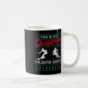 This Is My Christmas Pajama Skiing Ugly Sweater Fu Coffee Mug