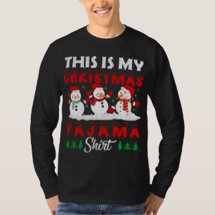 This Is My Christmas Pajama Snowman T-Shirt
