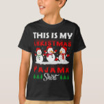 This Is My Christmas Pajama Snowman T-Shirt<br><div class="desc">This Is My Christmas Pajama Snowman</div>