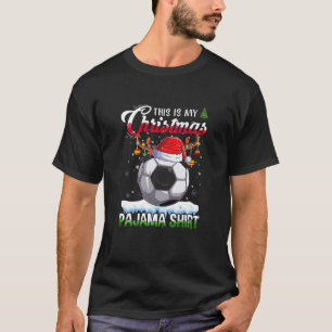 This Is My Christmas Pajama Soccer Christmas Light T-Shirt