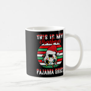This Is My Christmas Pajama Soccer Footbyll Santa Coffee Mug