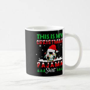 This Is My Christmas Pajama Soccer Santa Hat Xmas Coffee Mug