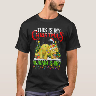This Is My Christmas Pajama Triceratops Christmas T-Shirt