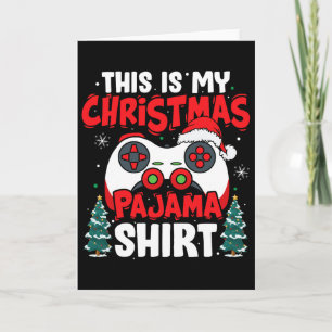This Is My Christmas Pajama Video Game Gamer Boys Card