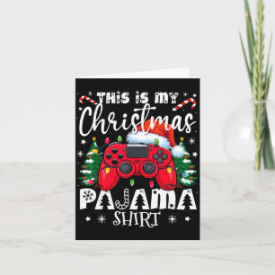 This Is My Christmas Pajama Video Game Gamer Boys Card