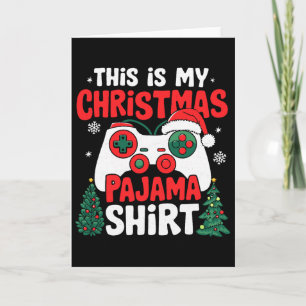 This Is My Christmas Pajama Video Game Gamer Boys Card