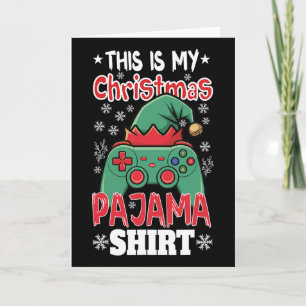This Is My Christmas Pajama Video Game Gamer Boys  Card