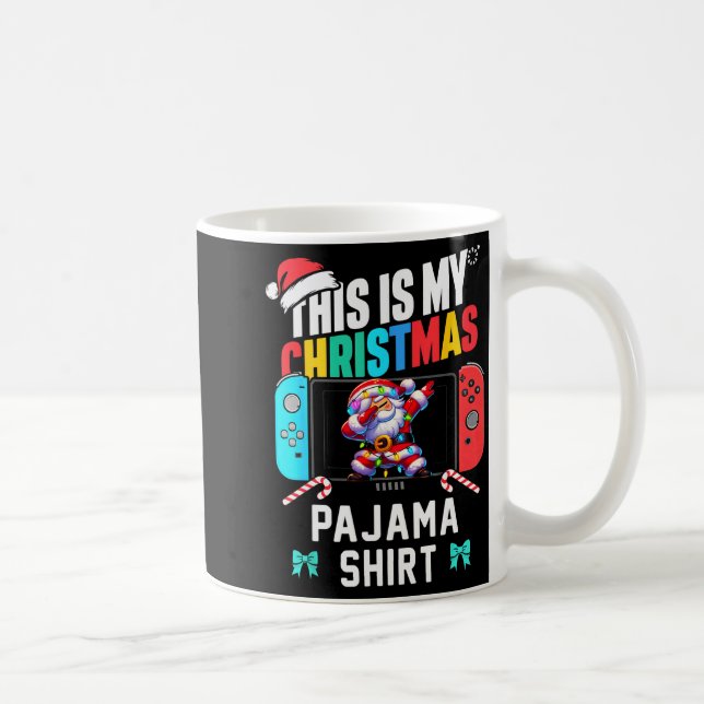 This Is My Christmas Pajama Video Game Gamer Boys  Coffee Mug (Right)