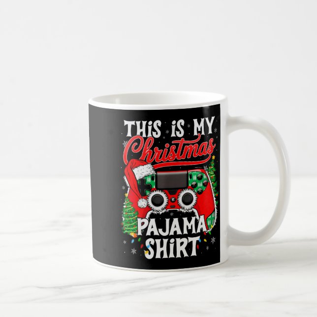 This Is My Christmas Pajama Video Game Gamer Boys  Coffee Mug (Right)