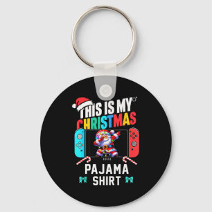 This Is My Christmas Pajama Video Game Gamer Boys Key Ring