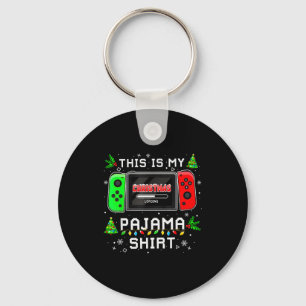 This Is My Christmas Pajama Video Game Gamer Boys Key Ring