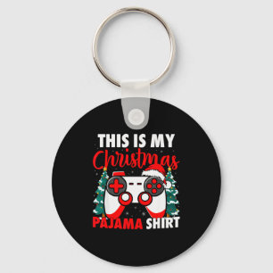 This Is My Christmas Pajama Video Game Gamer Boys Key Ring