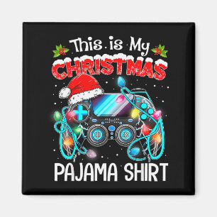This Is My Christmas Pajama Video Game Gamer Boys  Magnet