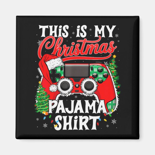 This Is My Christmas Pajama Video Game Gamer Boys  Magnet (Front)