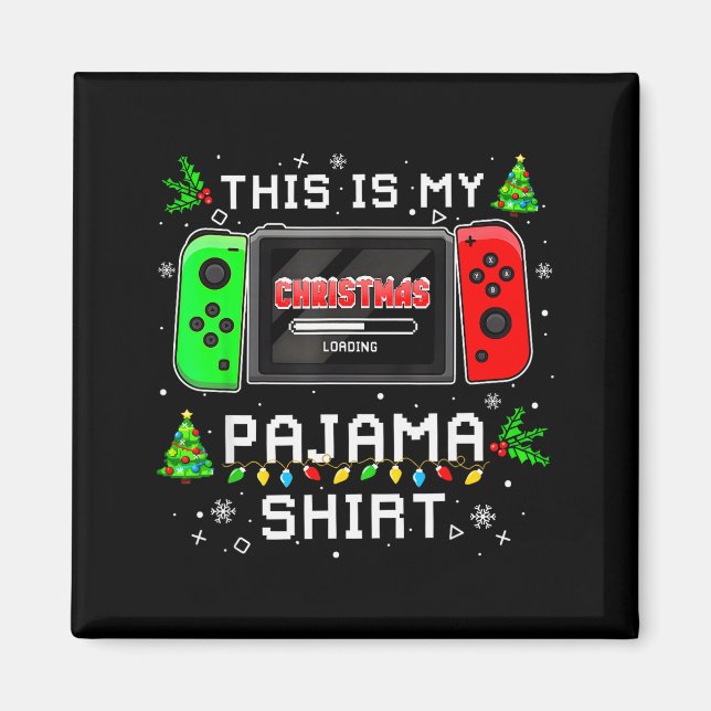 This Is My Christmas Pajama Video Game Gamer Boys  Magnet (Front)