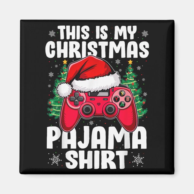 This Is My Christmas Pajama Video Game Gamer Boys  Magnet (Front)
