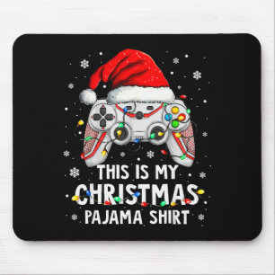 This Is My Christmas Pajama Video Game Gamer Boys  Mouse Pad