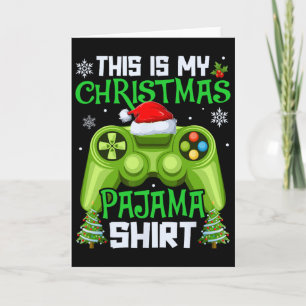 This Is My Christmas Pajama Video Game Gamer Men B Card