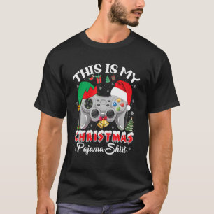 This Is My Christmas Pajama Video Game Santa Hat G T-Shirt