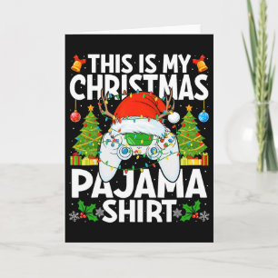 This Is My Christmas Pajama Video Gamer Christmas Card