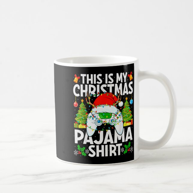 This Is My Christmas Pajama Video Gamer Christmas  Coffee Mug (Right)