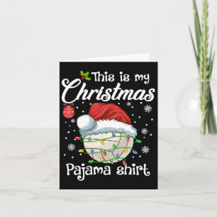 This Is My Christmas Pajama Volleyball Sport Xmas Card