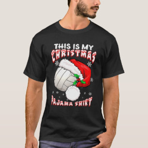 This Is My Christmas Pajama Volleyball Xmas Santa T-Shirt