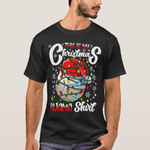 This Is My Christmas Pajama Volleyball Xmas Tree L T-Shirt