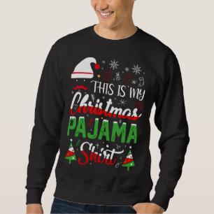 This Is My Christmas Pajama X-mas Light Santa Flam Sweatshirt