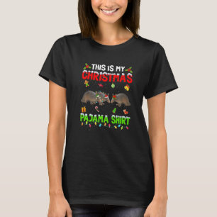 This Is My Christmas Pajama Xmas Armadillo Squad T-Shirt