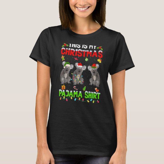 This Is My Christmas Pajama Xmas Koala Squad T-Shirt (Front)