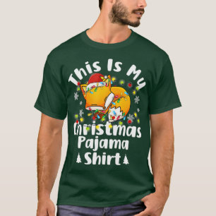 This Is My Christmas Pajama Xmas Lights Holiday Fo T-Shirt