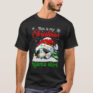 This Is My Christmas Pajama Xmas Lights Soccer Bal T-Shirt