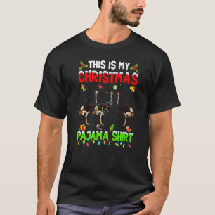 This Is My Christmas Pajama Xmas Ostrich Squad T-Shirt