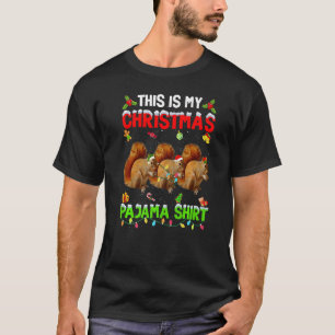 This Is My Christmas Pajama Xmas Squirrel Squad T-Shirt