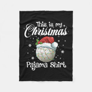 This Is My Christmas Pajama Xmas Volleyball Family Fleece Blanket