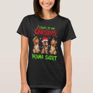 This Is My Christmas Pajama Yorkie Dog Xmas T-Shirt