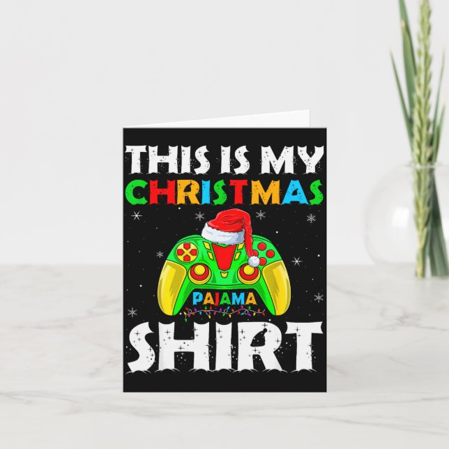 This Is My Christmas Pajamas Funny Video Game Game Card (Front)