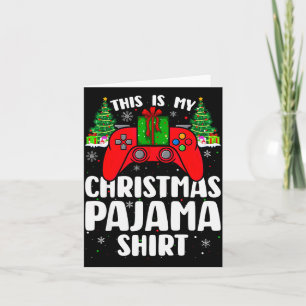 This Is My Christmas Pajamas Funny Video Game Game Card