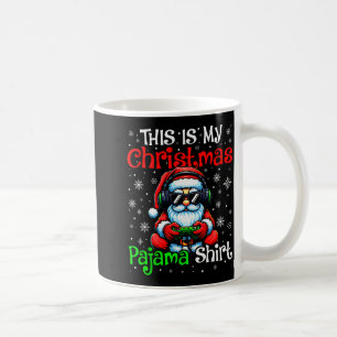 This Is My Christmas Pajamas Shirts Santa Xmas Men Coffee Mug
