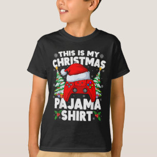 This Is My Christmas Pajamas Video Game Gamer Boys T-Shirt