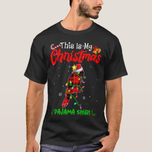 This Is My Christmas Parrot Pajama  Buffalo Plaid T-Shirt
