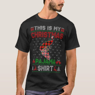 This Is My Christmas Peacock Pajama  Xmas Lights T-Shirt