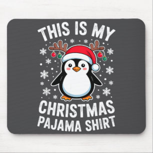 This Is My Christmas Penguin Pajama Mouse Pad