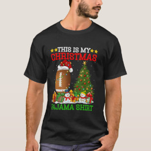 This Is My Christmas Pyjamas American Football Chr T-Shirt